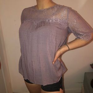 Lacey Lavender Blouse